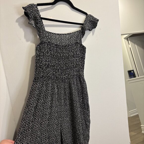 Black and White Polka Dot Romper Size Large - Picture 4 of 12